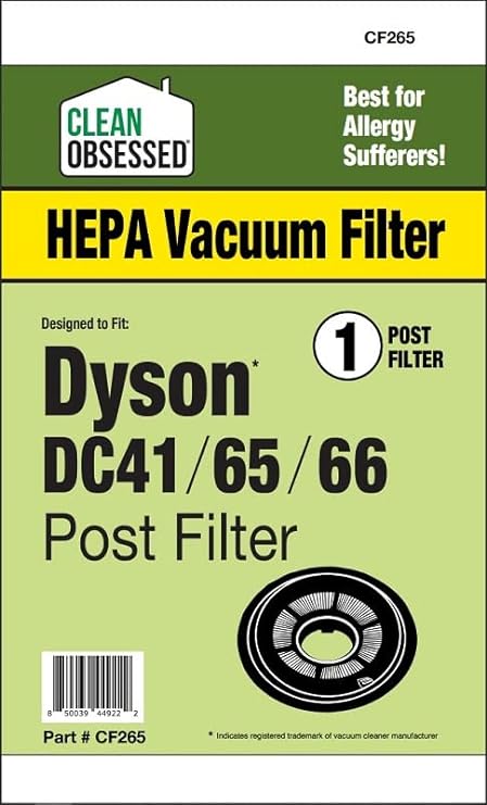 CLEAN OBSESSED REPLACEMENT HEPA POST FILTER FOR DYSON DC41 / DC65 / DC66