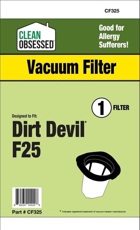 CLEAN OBSESSED REPLACEMENT VACUUM FILTER FOR DIRT DEVIL F25