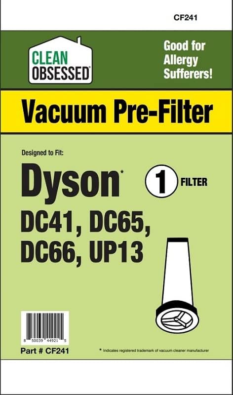 CLEAN OBSESSED REPLACEMENT PRE-FILTER FOR DYSON DC41, DC65, DC66, UP13