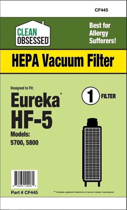 CLEAN OBSESSED REPLACEMENT HEPA VACUUM FILTER FOR EUREKA HF-5 MODELS 5700 & 5800