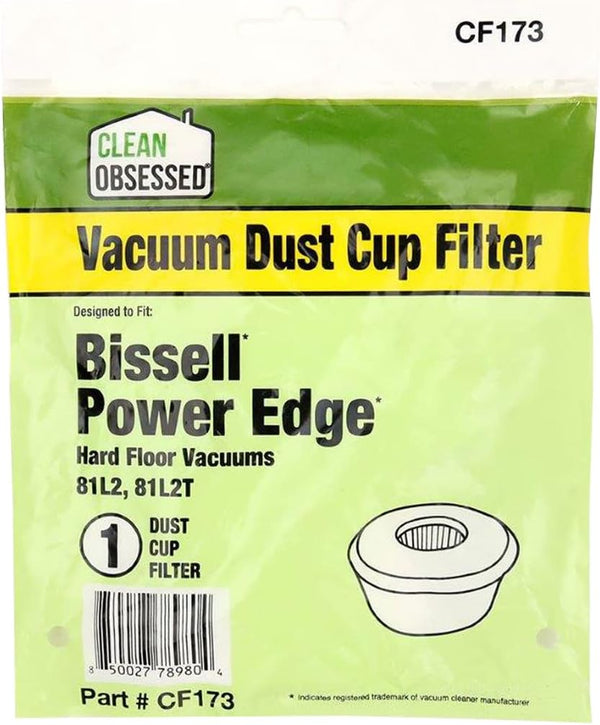 CLEAN OBSESSED REPLACEMENT DUST CUP FILTER FOR BISSELL POWER EDGE FOR HARD FLOOR VACUUMS 81L2, 81L2T