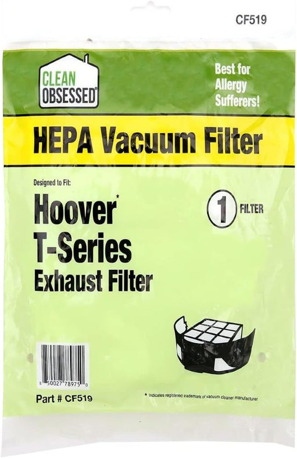 CLEAN OBSESSED REPLACEMENT HEPA EXHAUST FILTER DESIGNED TO FIT HOOVER T-SERIES