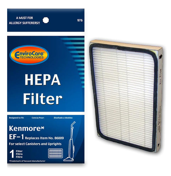 ENVIROCARE HEPA VACUUM CLEANER FILTER FOR KENMORE 86889 EF-1