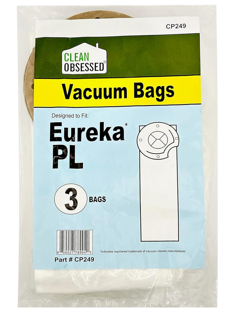 CLEAN OBSESSED REPLACEMENT FOR EUREKA TYPE PL MICRO PAPER BAGS, PACK OF 3